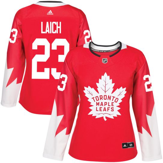 2017 NHL Toronto Maple Leafs women #23 Brooks Laich red jersey